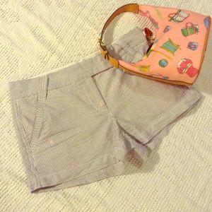 🚣J. Crew Seersucker and Anchor Embroidered Shorts